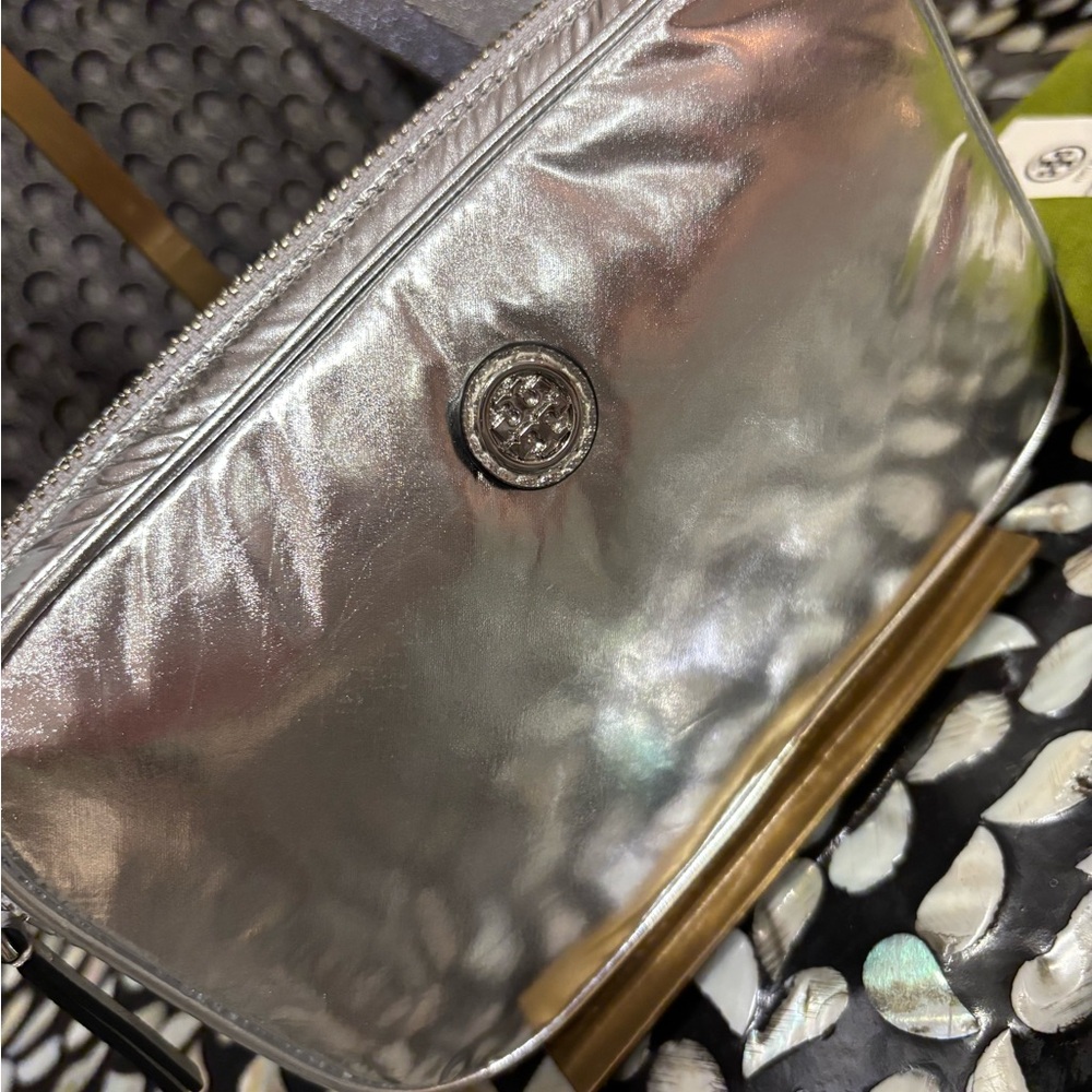 Tory Burch Silver Crossbody Bag